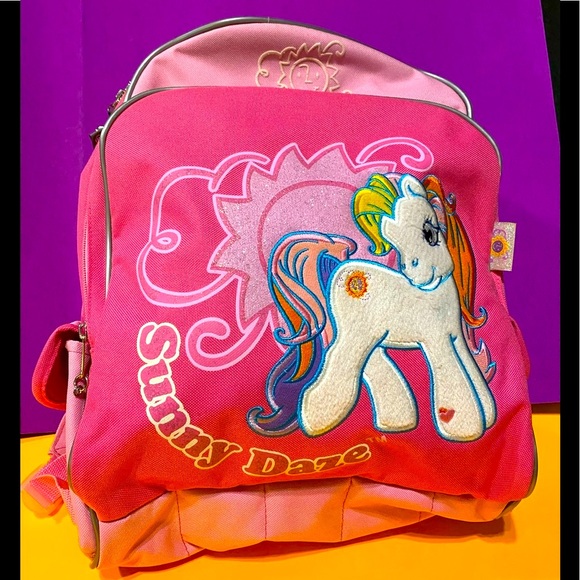 MY LITTLE PONY VINTAGE 2003 NWOT SUNNY DAZE CANVAS PINK BACKPACK RARE - Picture 2 of 16